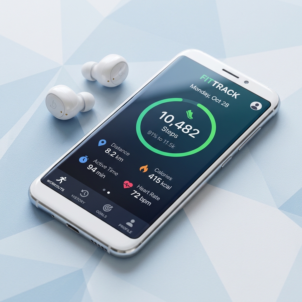 Smartphone and Earbuds